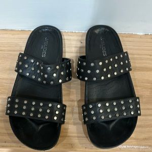 Women’s leather slides
